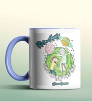 Kişiye Özel Rick and Morty 3 Beyaz Renk Kupa (Mavi)
