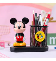 Disney Donald Duck Kalemlik Karikatür Sevimli Masaüstü Süsler Yaratıcılık Mickey Mouse Kalemlik (Siyah)