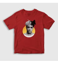 Presmono Unisex Çocuk Beyaz Sun XXXTentacion T-Shirt 48961tt (Kırmızı)