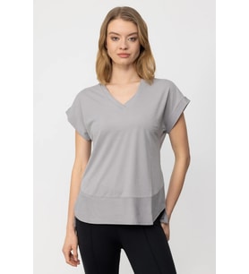 On Triko Kadın T-shirt (Gri)