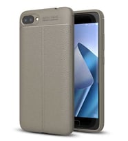 Asus Zenfone 4 Max ZC554KL Kılıf Deri Tarzı Niss Silikon Case (Gri)