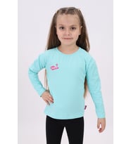 Toontoy Kız Çocuk Baskılı Tişört (Mint Yeşili)