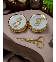 Sereno Gold Aynalı Yükselti ve Söz Makası Seti (Beyaz)