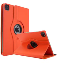 Apple iPad Pro 12.9 4. Nesil 2020 Kılıf 360 Dönebilen Standlı Case A2229 A2069 A (Turuncu)
