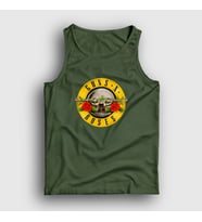 Presmono Unisex Beyaz Logo Guns N' Roses Atlet 58321tt (Haki)