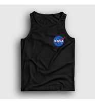 Presmono Unisex Beyaz Logo Nasa Space Uzay Atlet 282810tt (Siyah)