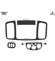 Meriç® Renault Trafic Ön Torpido Kaplama Maun 6 Parça 2001-2006 (Karbon)