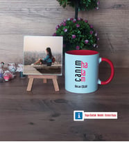 Halaya Hediye Fotoğraflı Dekoratif Taş, Kupa Bardak Beyaz Hediye (Model 2)