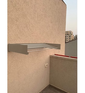 NEBU 70cm-Medium İç Ve Dış Mekan Duvara Monte Dekoratif Çamaşır Askısı (Kapuçino)