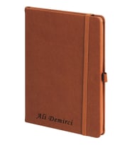 Kenarları Renkli İç Cepli Tarihsiz Defter (Taba)