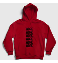Presmono Unisex Gri Work Work Work Rihanna Kapüşonlu Sweatshirt 342148tt (Kırmızı)