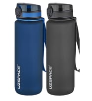 Uzspace 2'li Tritan Matara Seti 800 ml 14 Farklı Renk Seçeneği FiftyFifty (Lacivert-Siyah)