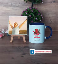 Asker Hediyesi Fotoğraflı Dekoratif Taş, Kupa Bardak Beyaz Hediye (Model 3)