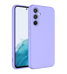 Samsung Galaxy A35 Kılıf Kamera Korumalı iÇi Süet Dokulu Lansman Tipi Silikon (Lila)