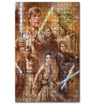 Cakapuzzle Eski Star Wars Jedilar Görseli Puzzle Yapboz MDF (Ahşap) (500 Parça)