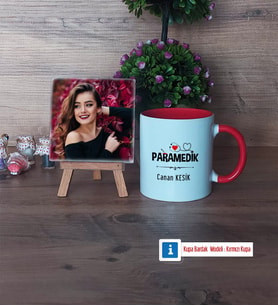 Paramedik Fotoğraflı Dekoratif Taş, Kupa Bardak Beyaz Hediye (Model 2)