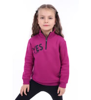 Toontoy Kız Çocuk Baskılı Sweatshirt (Mürdüm)