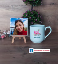 Rusça Öğretmeni Fotoğraflı Dekoratif Taş, Kupa Bardak Beyaz Hediye (Model 5)