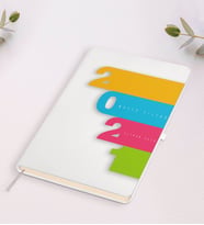 BK Gift Kişiye Özel 2024 Mutlu Yıllar Siyah Defter-12 (Beyaz)