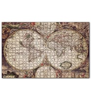 Cakapuzzle Amerika Hatalı  En Eski Dünya Haritası  Puzzle Yapboz MDF (Ahşap) (1000 Parça)