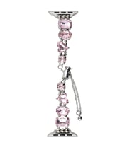 Watch 44mm KRD-115 Renkli Taş Tasarımlı Kordon (Rose)