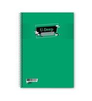 Kareli 60 Yaprak Spiralli Defter A4 Boy Plastik Kapak (1 Adet ) (Krem)