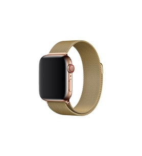 BİPOWER Apple Watch 38-40mm KRD1 Metal Hasır Kordon (Altın)