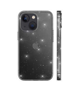 Apple iPhone 13 Kılıf Şeffaf İnce Simli Kapak (Renksiz)