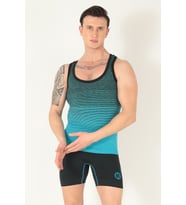 Sporcu Gym Seamless Dikişsiz T-shirt (Turkuaz)