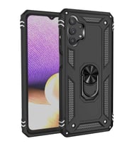 Galaxy A23 Kılıf Zore Vega Yüzüklü Standlı Zırh Kılıf (Siyah)