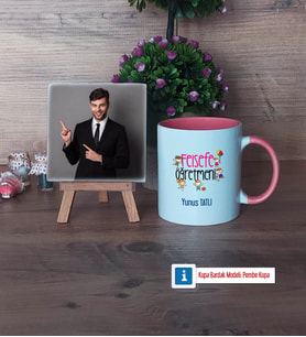 Felsefe Öğretmeni Fotoğraflı Dekoratif Taş, Kupa Bardak Beyaz Hediye (Model 6)