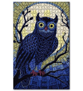 Cakapuzzle Baykuş Baskılı Görsel Puzzle Yapboz MDF (Ahşap) (255 Parça)