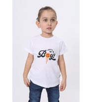 Toontoy Erkek Çocuk Baskılı Tişört (Beyaz)