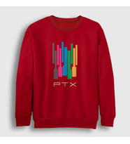 Presmono Unisex Beyaz Colors Pentatonix Sweatshirt 75018tt (Kırmızı)