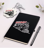 BK Gift Kişiye Özel Makinist Beyaz Defter Kalem Ve Anahtarlık Hediye Seti (Model 2)