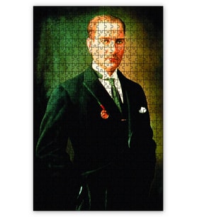 Cakapuzzle Mustafa Kemal Atatürk portre Puzzle Yapboz MDF (Ahşap) (1000 Parça)