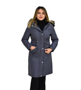 Kadın Kapüşonlu Bondid Kaban K3065 BGL-ST03289 (Füme)