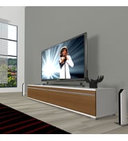 Decoraktiv Eko 140T Mdf Tv Ünitesi Tv Sehpası (Beyaz - Ceviz)
