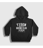 Presmono Unisex Çocuk Beyaz Boxing Club Mike Tyson Kapüşonlu Sweatshirt 157851tt (Siyah)