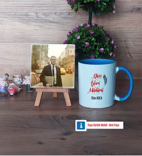 Yazı İşleri Müdürü Fotoğraflı Dekoratif Taş, Kupa Bardak Beyaz Hediye (Model 4)