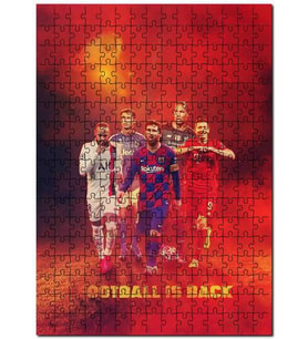 Cakapuzzle Neymar Ronaldo Messi Levandowski Virgil  Puzzle Yapboz MDF (Ahşap) (255 Parça)