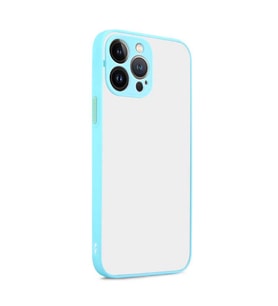 Uyumlu Model Apple iPhone 13 Pro Max Kılıf Kamera Korumalı Mat Kapak (Turkuaz)