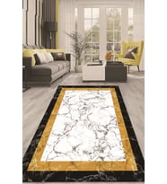 Dijital Kaymaz Taban Yıkanabilir Modern Renkli Salon Halısı Mutfak Halısı Yolluk ND-HT-806 (Sarı)