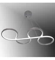 TT025-KR TT Aydınlatma Yılan Modeli Krom Kaplama Led Avize (Sarı)