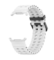 Microsonic Samsung Galaxy Watch Ultra Kordon Flexi Sport Turuncu (Beyaz)