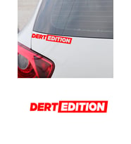 25 X 4 Cm Dert Edition Oto Cam Sticker Araba Sticker (Kırmızı)