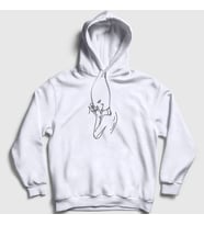 Presmono Unisex Beyaz Kiss V2 Valentine's Day Sevgililer Günü Kapüşonlu Sweatshirt 285630tt (Beyaz)