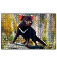 Cakapuzzle Tazmanya Canavarı Dijital Çizim  Puzzle Yapboz MDF (Ahşap) (500 Parça)