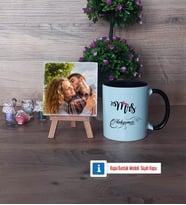 Eşe Hediye Mrs Fotoğraflı Dekoratif Taş, Kupa Bardak Beyaz Hediye Yıl Dönümü Hediyesi (Model 11)