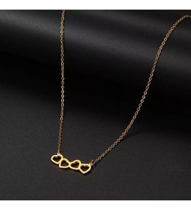 Kişiye Özel 925 Ayar Gümüş Kalp Kolye (Gold)